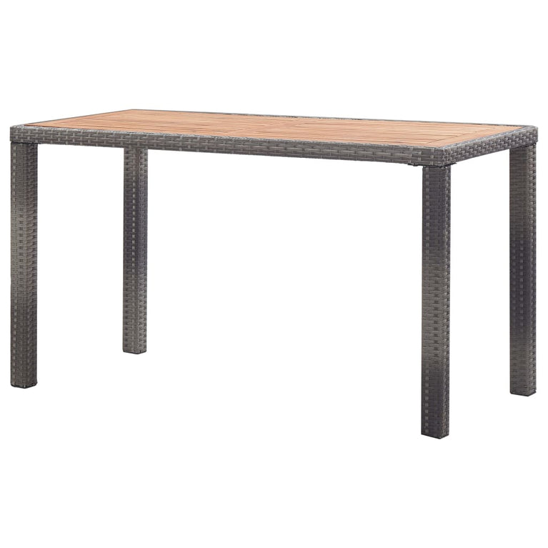Tuintafel 123x60x74 cm massief acaciahout antraciet en bruin MeubelReus
