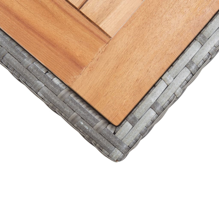 Tuintafel 123x60x74 cm massief acaciahout antraciet en bruin MeubelReus