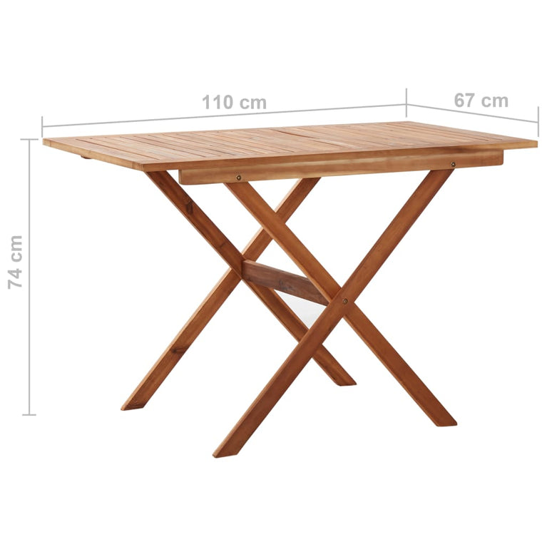 Tuintafel 110x67x74 cm massief acaciahout MeubelReus