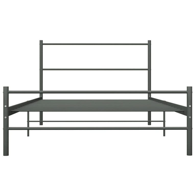 Bedframe metaal grijs 90x200 cm