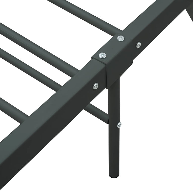 Bedframe metaal grijs 90x200 cm