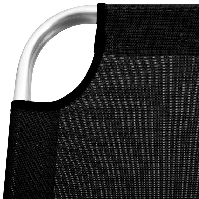 Ligbed extra hoog inklapbaar senior aluminium zwart MeubelReus