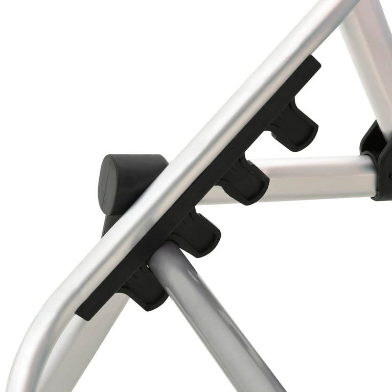 Ligbed extra hoog inklapbaar senior aluminium zwart MeubelReus