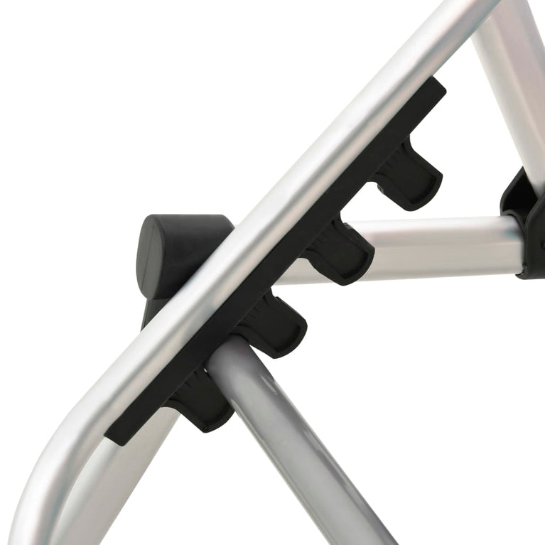Ligbed extra hoog inklapbaar senior aluminium rood MeubelReus