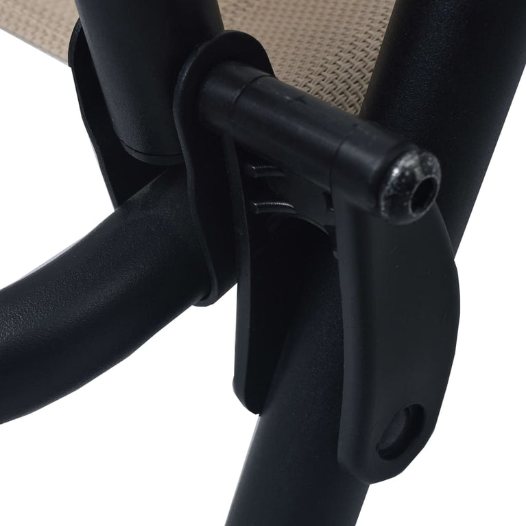 Tuinstoelen inklapbaar 2 st textileen crème MeubelReus