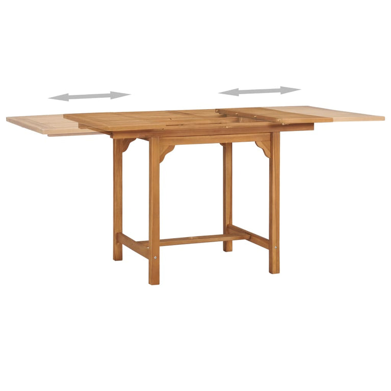 Tuintafel verlengbaar (110-160)x80x75 cm massief teakhout MeubelReus