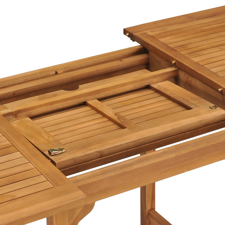 Tuintafel verlengbaar (110-160)x80x75 cm massief teakhout MeubelReus