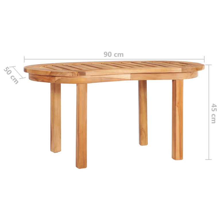 Salontafel 90x50x45 cm massief teakhout MeubelReus