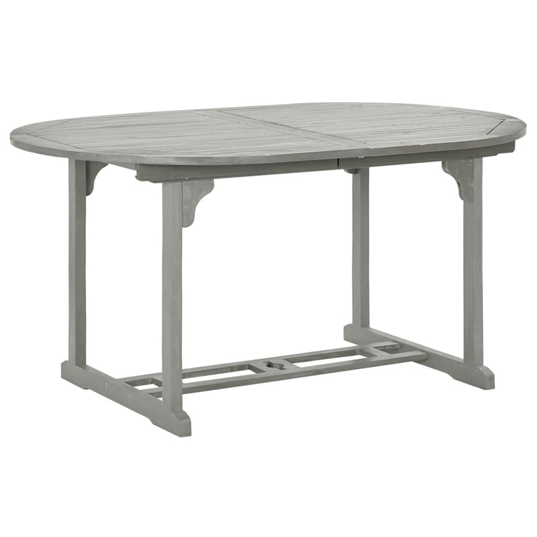 Tuintafel 200x100x75 cm massief acaciahout grijs MeubelReus