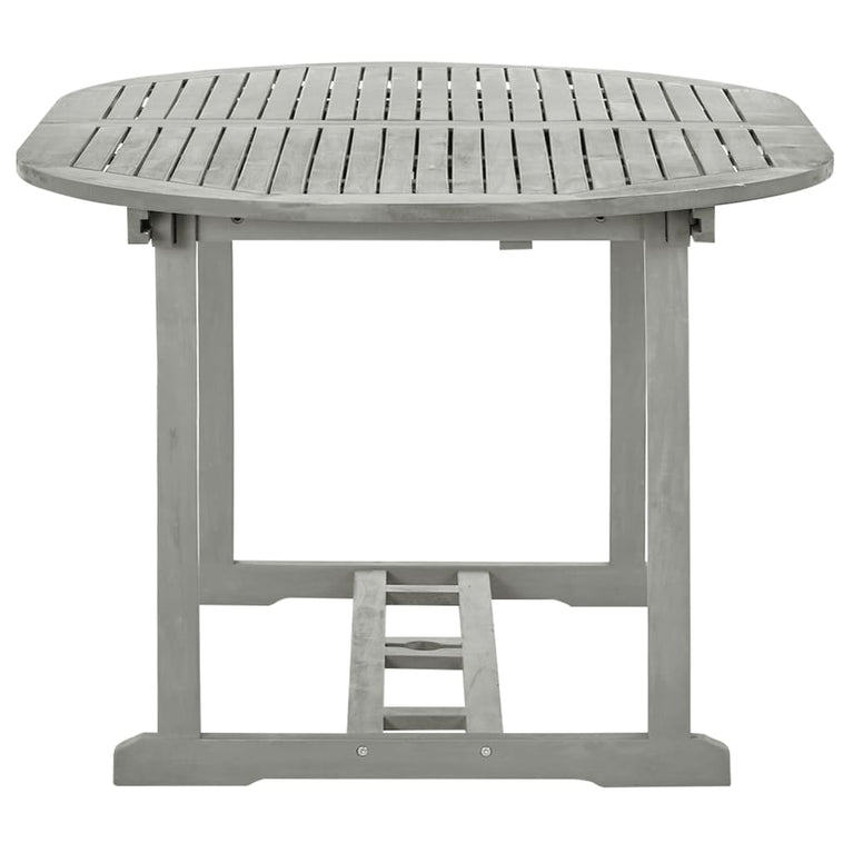 Tuintafel 200x100x75 cm massief acaciahout grijs MeubelReus
