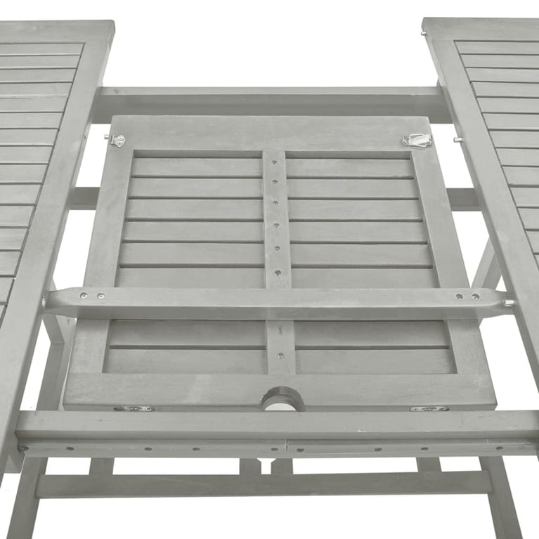 Tuintafel 200x100x75 cm massief acaciahout grijs MeubelReus