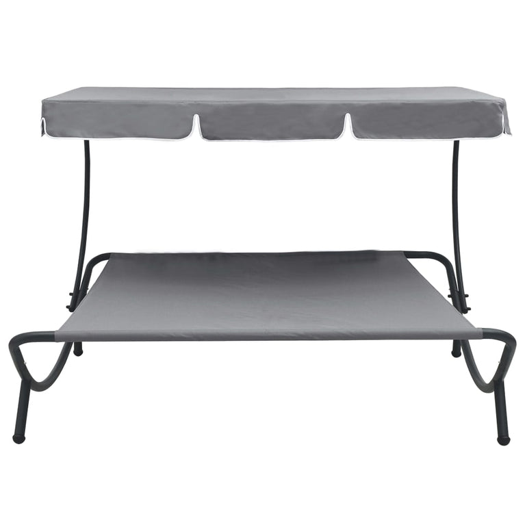 Loungebed met luifel grijs MeubelReus