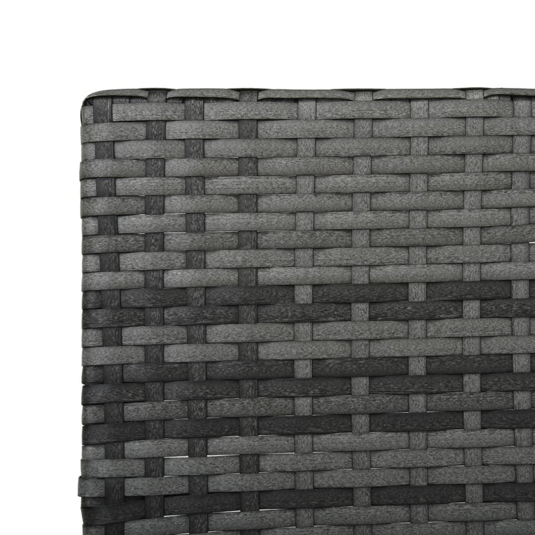 Ligbed met kussen poly rattan grijs MeubelReus