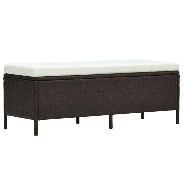 3-delige Loungeset met kussens poly rattan bruin MeubelReus
