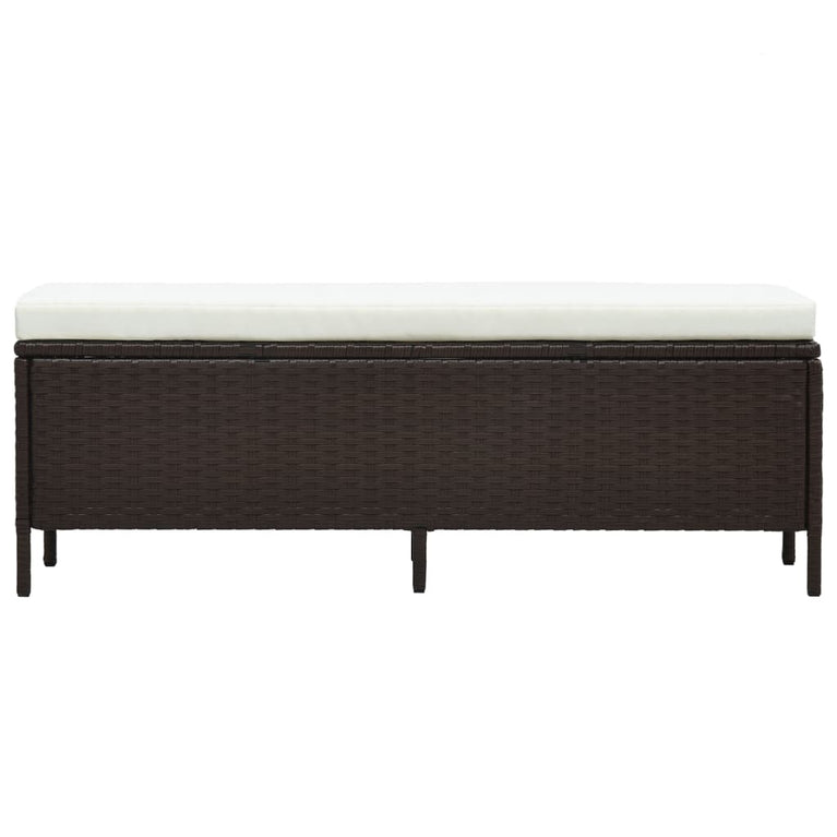 3-delige Loungeset met kussens poly rattan bruin MeubelReus