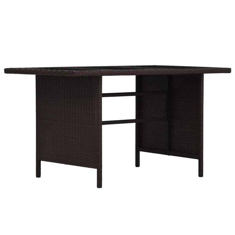 3-delige Loungeset met kussens poly rattan bruin MeubelReus