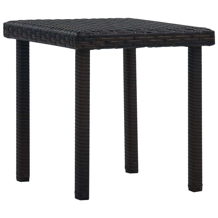 Tuintheetafel 40x40x40 cm poly rattan bruin MeubelReus