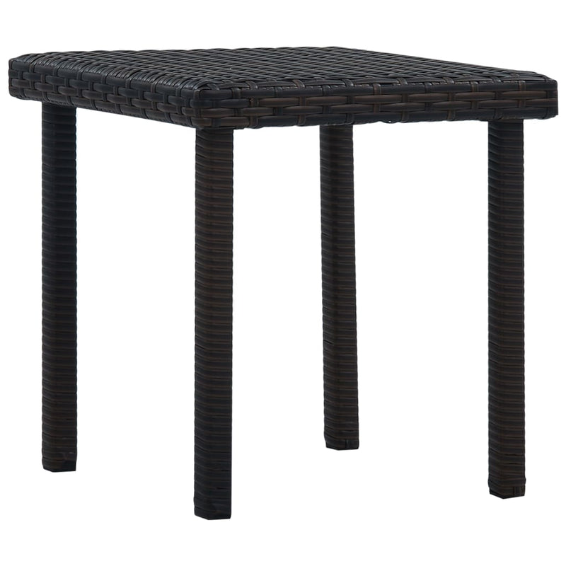Tuintheetafel 40x40x40 cm poly rattan bruin MeubelReus