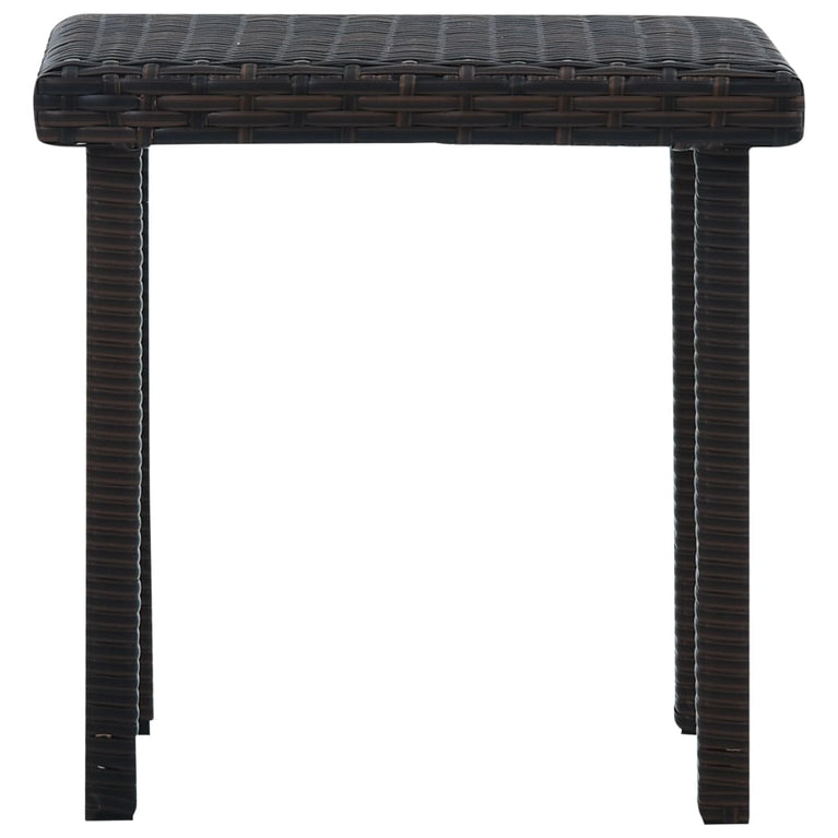 Tuintheetafel 40x40x40 cm poly rattan bruin MeubelReus
