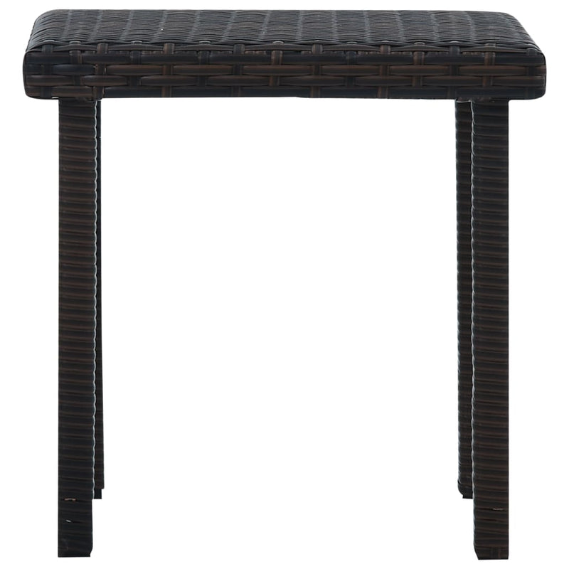 Tuintheetafel 40x40x40 cm poly rattan bruin MeubelReus