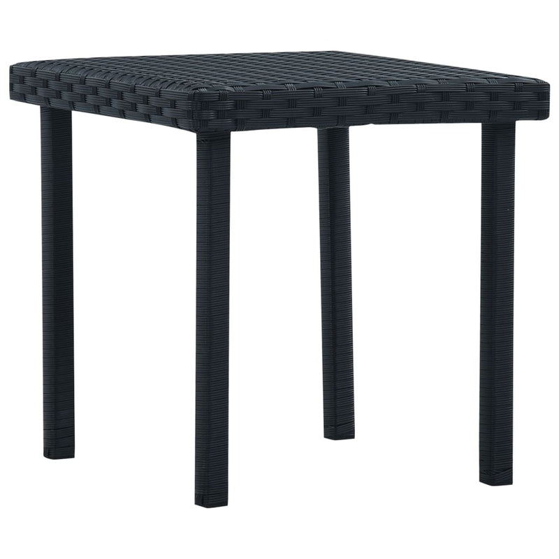Tuintheetafel 40x40x40 cm poly rattan zwart MeubelReus