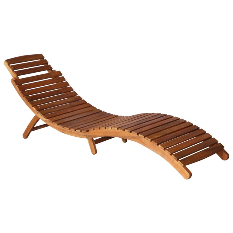 Ligbed met tafel massief acaciahout bruin MeubelReus