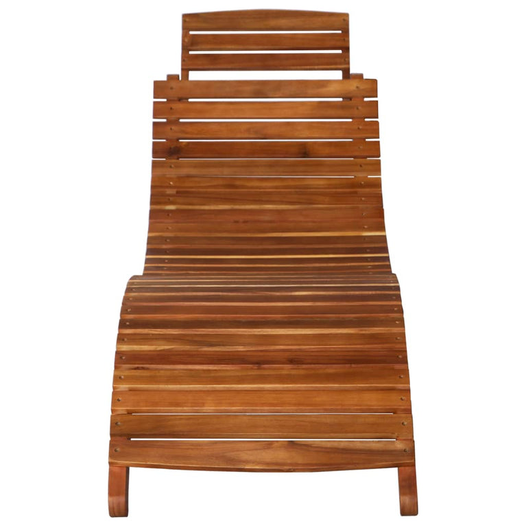 Ligbed met tafel massief acaciahout bruin MeubelReus