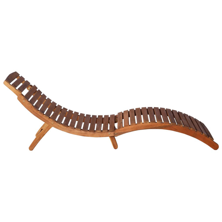 Ligbed met tafel massief acaciahout bruin MeubelReus