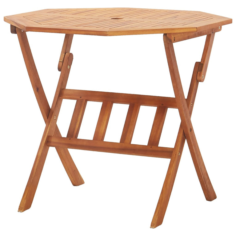 Tuintafel inklapbaar 90x75 cm massief acaciahout MeubelReus