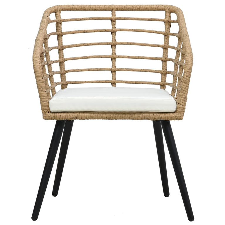 3-delige Bistroset poly rattan eikenkleurig MeubelReus