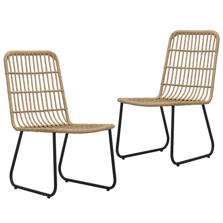 Tuinstoelen 2 stuks poly rattan eikenkleurig MeubelReus