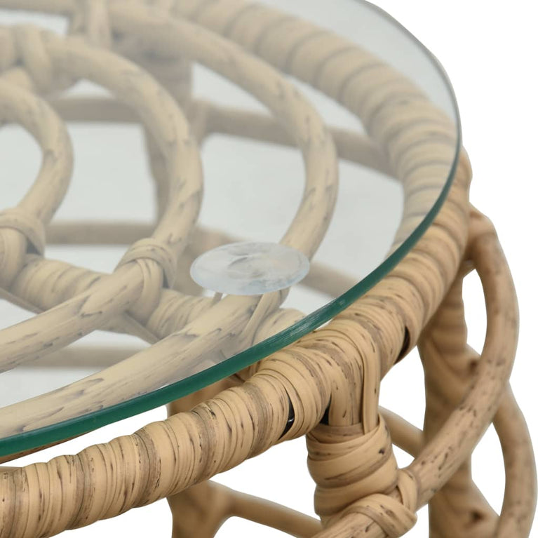 3-delige Bistroset poly rattan eikenkleurig MeubelReus