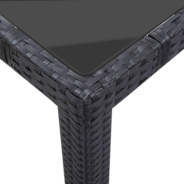 9-delige Tuinset poly rattan zwart MeubelReus