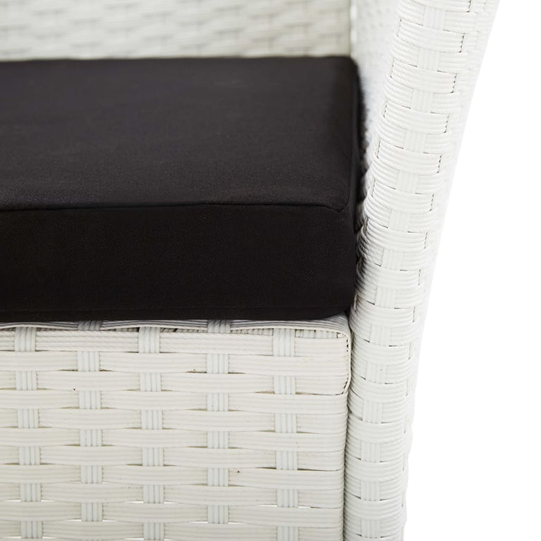 5-delige Tuinset poly rattan wit MeubelReus