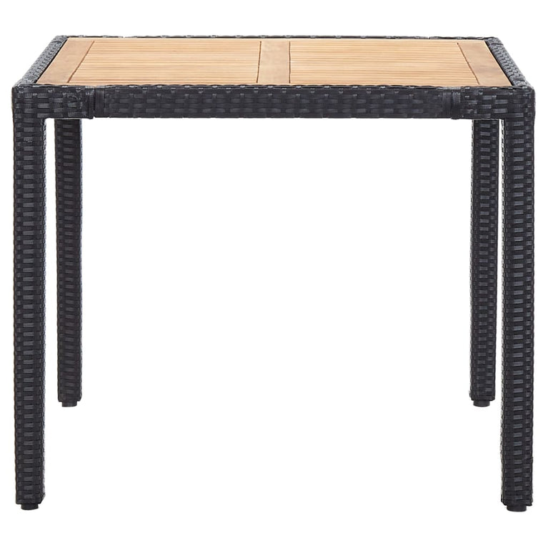 5-delige Tuinset met kussens poly rattan zwart MeubelReus