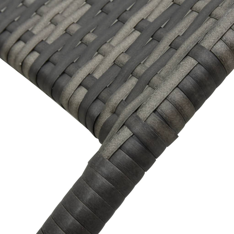 Ligbed inklapbaar poly rattan grijs MeubelReus