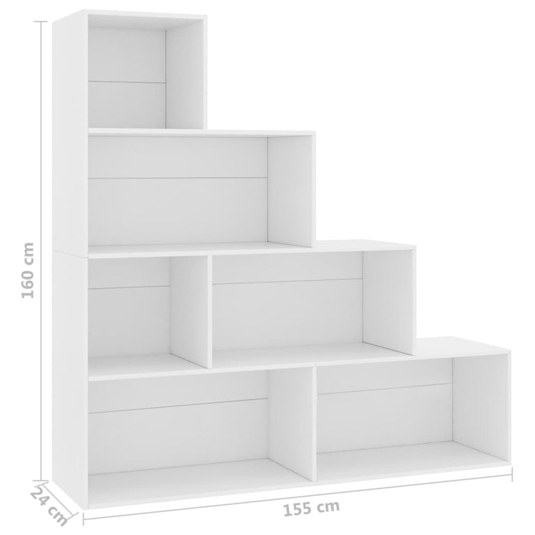Boekenkast/kamerscherm 155x24x160 cm bewerkt hout wit MeubelReus