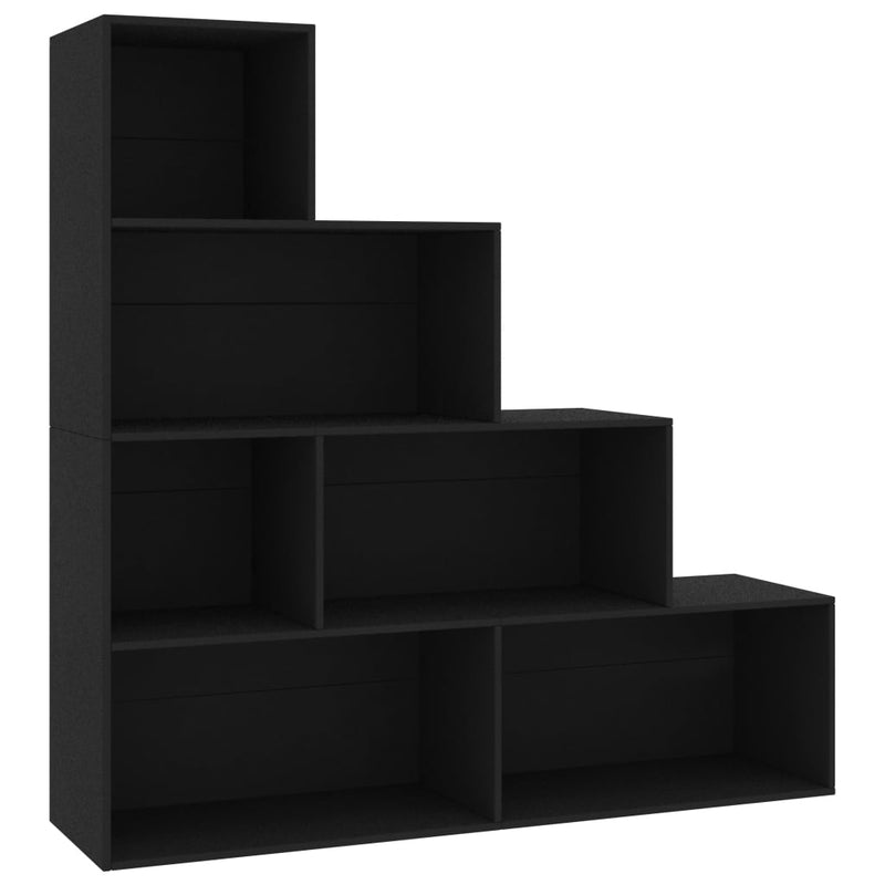 Boekenkast/kamerscherm 155x24x160 cm bewerkt hout zwart MeubelReus
