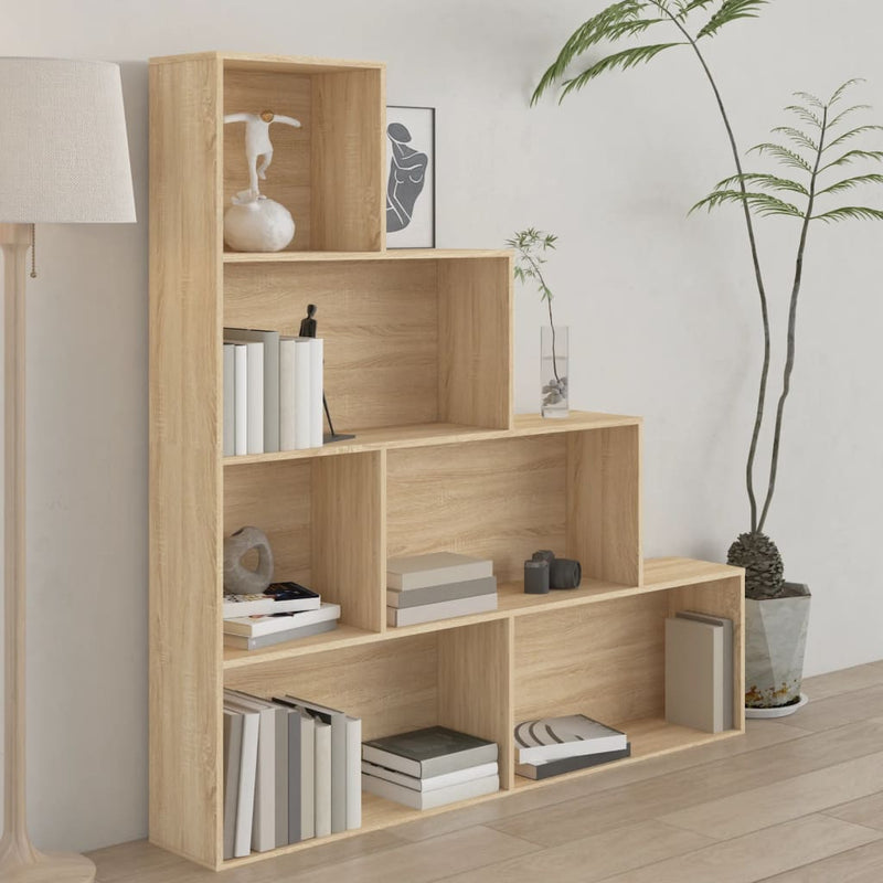 Boekenkast/kamerscherm 155x24x160 cm bewerkt hout sonoma eiken MeubelReus