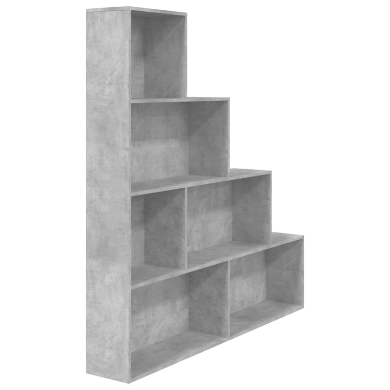 Boekenkast/kamerscherm 155x24x160 cm bewerkt hout betongrijs MeubelReus