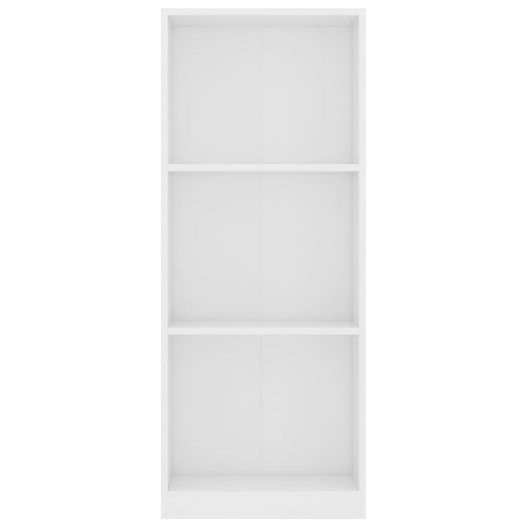 Boekenkast met 3 schappen 40x24x108 cm bewerkt hout wit MeubelReus
