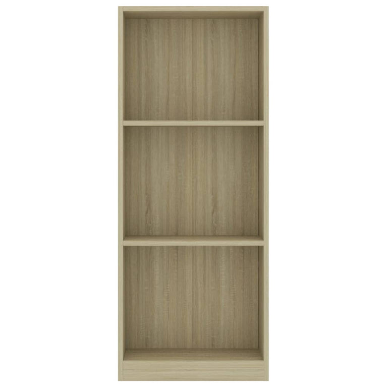 Boekenkast met 3 schappen 40x24x108 cm bewerkt hout sonoma eik MeubelReus