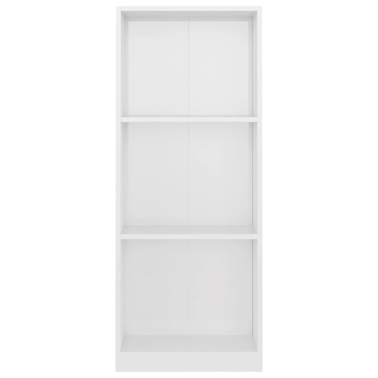 Boekenkast met 3 schappen 40x24x108 cm spaanplaat hoogglans wit MeubelReus