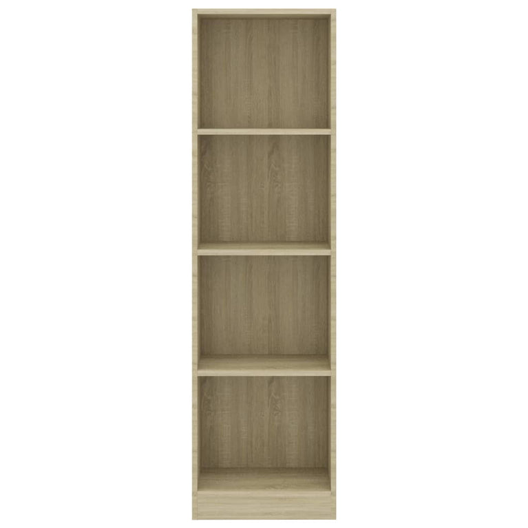 Boekenkast met 4 schappen 40x24x142 cm bewerkt hout sonoma eik MeubelReus