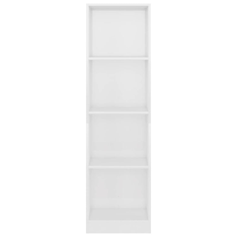 Boekenkast met 4 schappen 40x24x142 cm spaanplaat hoogglans wit MeubelReus