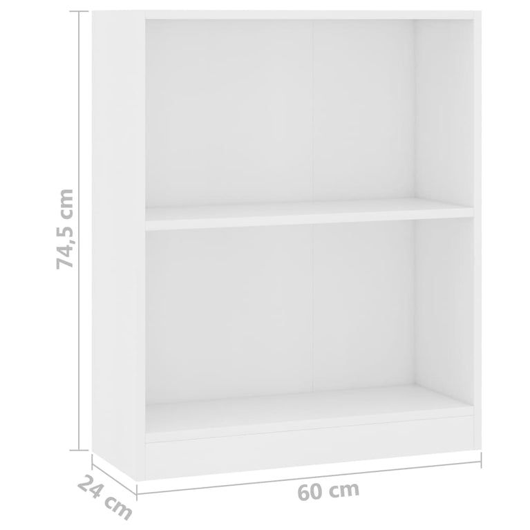 Boekenkast 60x24x74,5 cm bewerkt hout wit MeubelReus