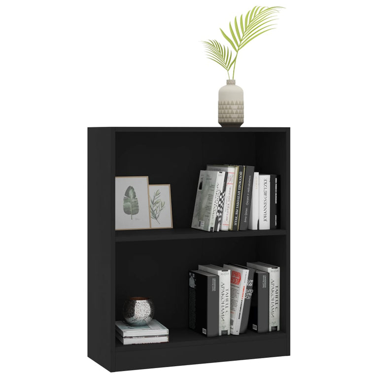 Boekenkast 60x24x74,5 cm bewerkt hout zwart MeubelReus