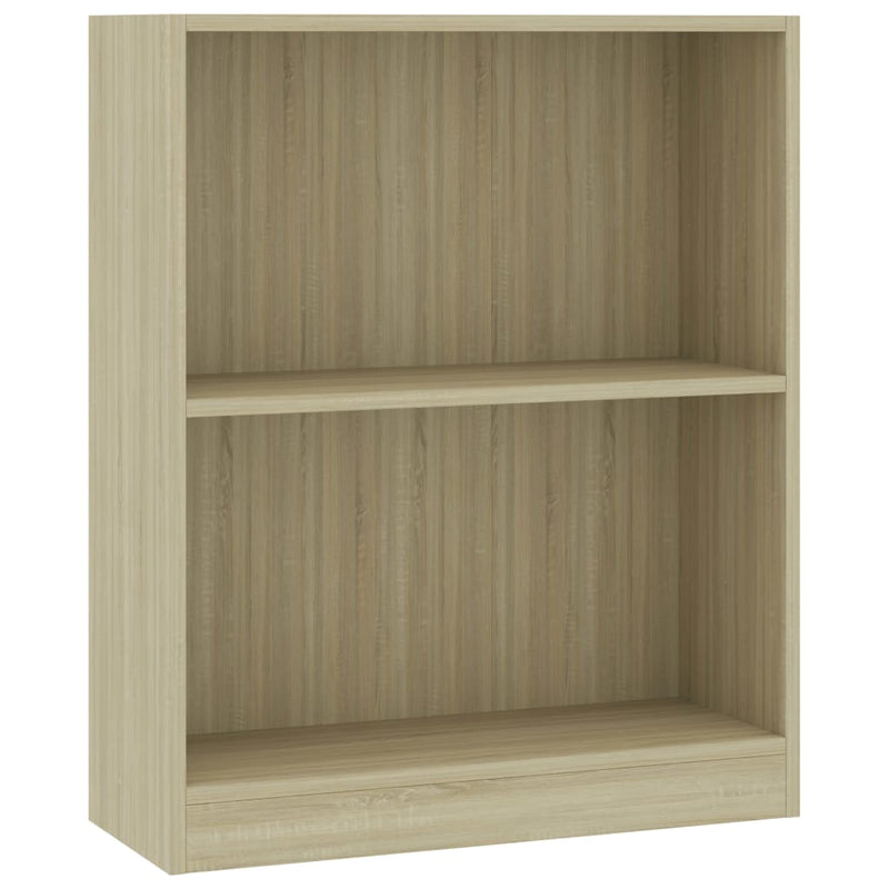 Boekenkast 60x24x74,5 cm bewerkt hout sonoma eikenkleurig MeubelReus