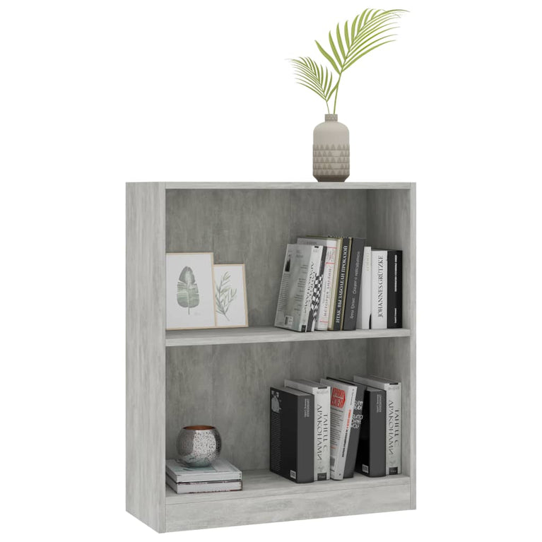 Boekenkast 60x24x74,5 cm bewerkt hout betongrijs MeubelReus