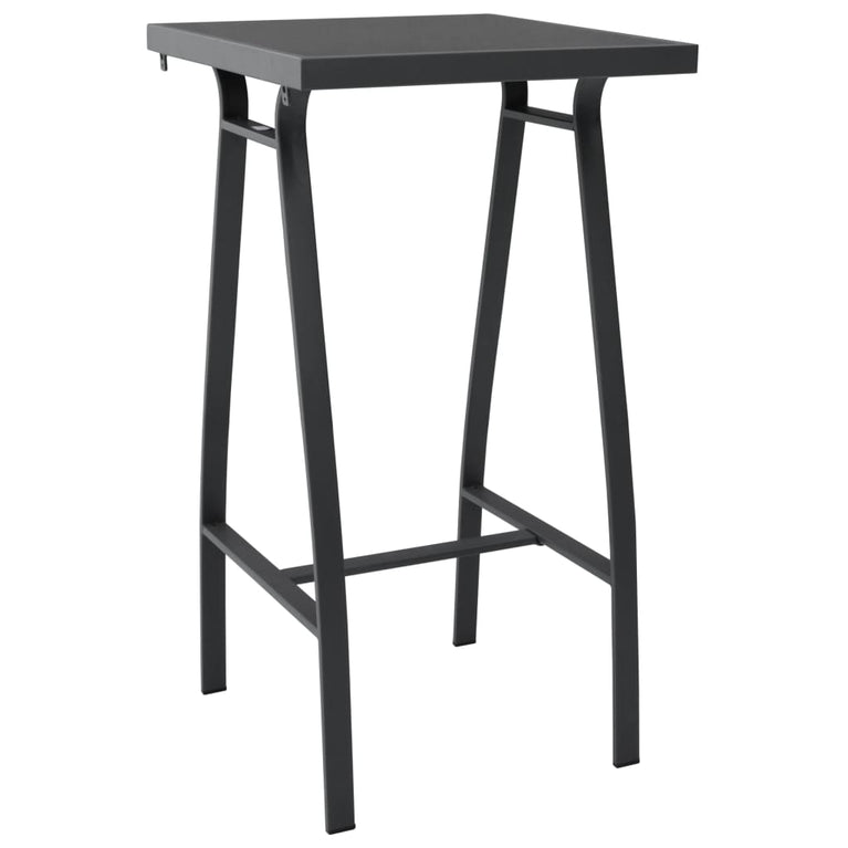 Tuinbartafel 60x60x110 cm gehard glas zwart MeubelReus